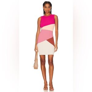 Minkpink Vita Knit Mini Dress In Pink Multicolor Colorblock